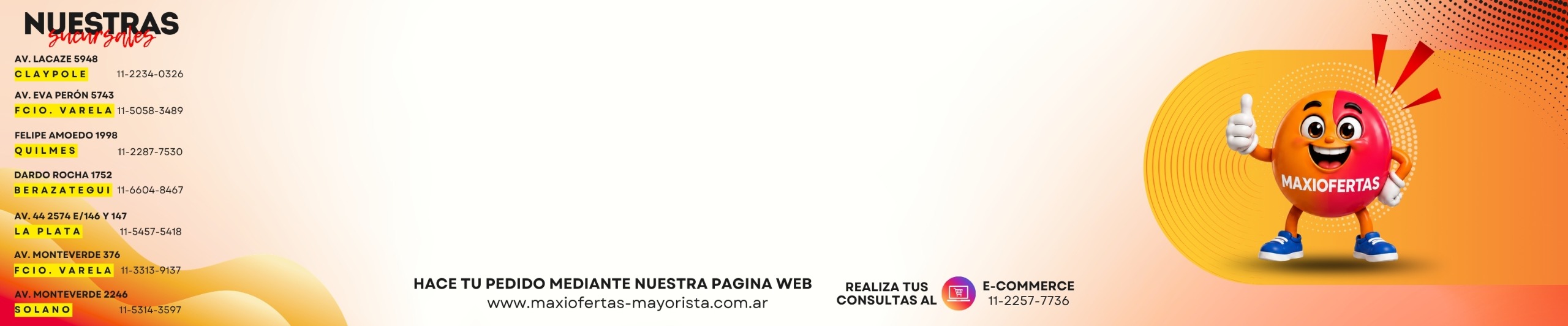 Maxi Ofertas · Más barato y en un solo lugar · Nuestras sucursales